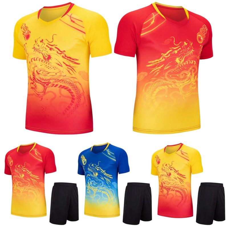 Adult Dragon Boat Race Short Sleeve Jersey Mens Training Football Uniform Sports Top Athletic Wear