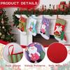 Set of 4 Christmas Decorations Stockings 2 Size Santa, Snowman, Reindeer Socks Hangings Christmas Tree Decoration Items Gifts Stocking Set