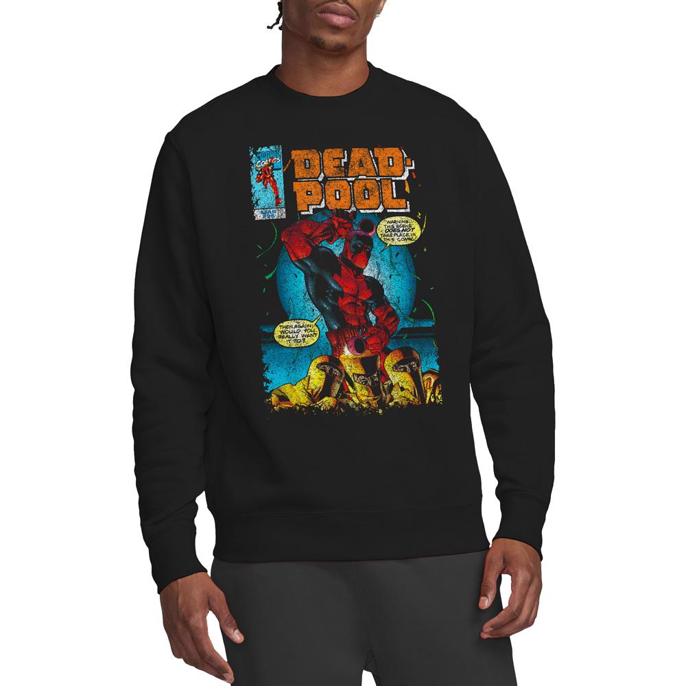 Deadpool Unisex Adult Would You Want It Comic Cover Sweatshirt