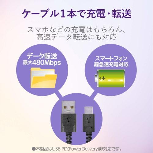 Elecom Кабель USB TYPE C Type C (USB-A на USB-C) Сверхбыстрая зарядка с выходным током 3А, совместимость с USB 2.0, 1,2 м, черный [Проверено для серии iPhone 16] MPA-FA