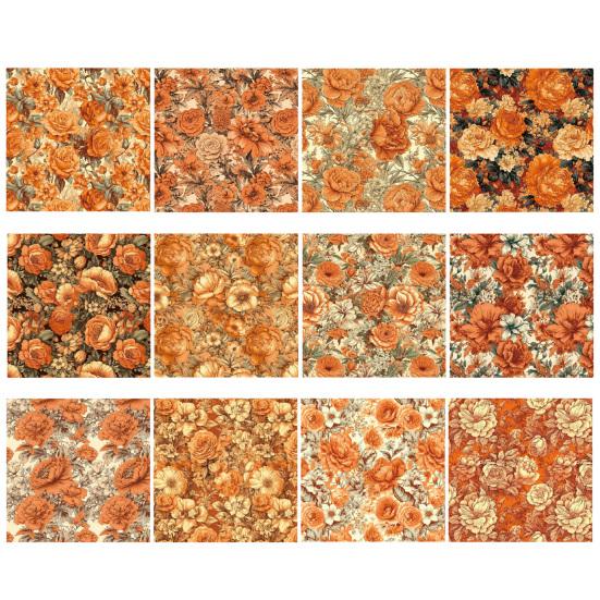 1 комплект цветочной бумаги для скрапбукинга, двухсторонний картон с богатым цветочным узором, сделай сам, поделки, альбомы ручной работы, фоновая бумага