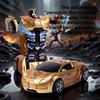 Пластиковая инерционная трансформирующаяся игрушечная машинка для обучения детей и игры с родителями
