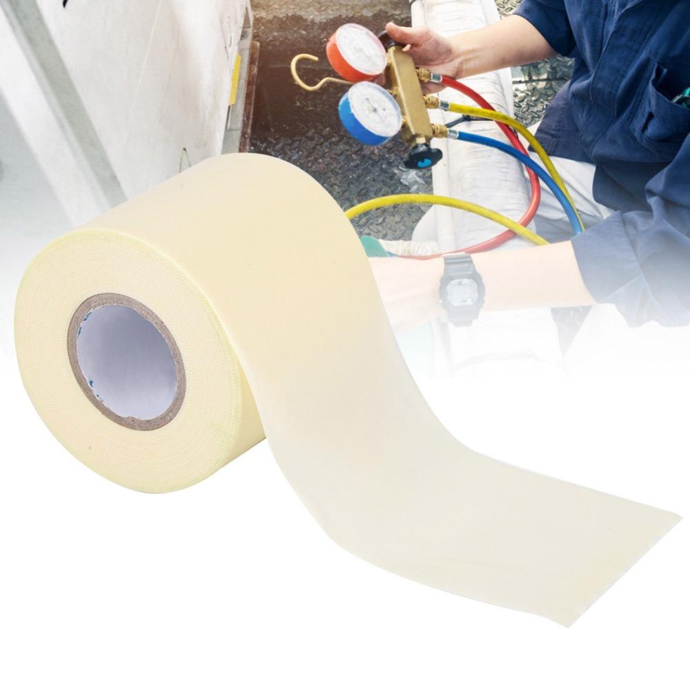 5pcs PVC Material Pipe Insulation Tape 6cm/2.4in Width AC Wrapping Tape For Outside Machine