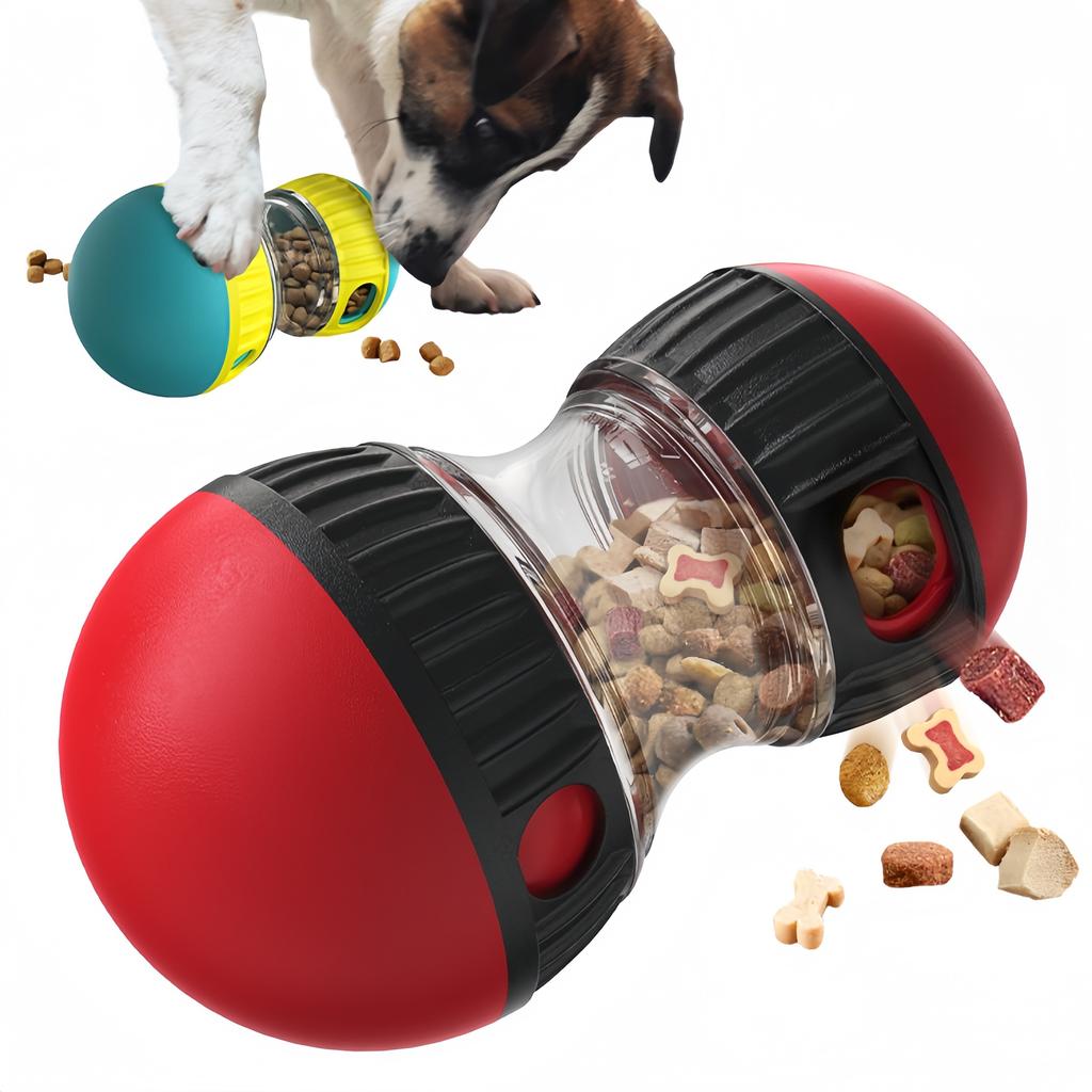 Pet Dog Leaky Food Toy Tumbler Leaky Food Ball Elliptical Rolling Ball Slowly Feeding Protects Stomach Increase Intelligence Dog