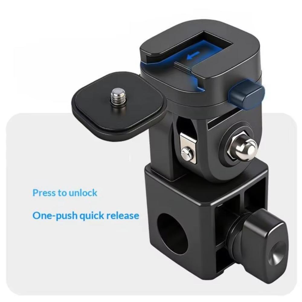 180° Rotatable Cold Shoe Quick Release Light Stand Adapter 1/4" Screw Mount Bracket for Camera Smartphone Video Light Flash