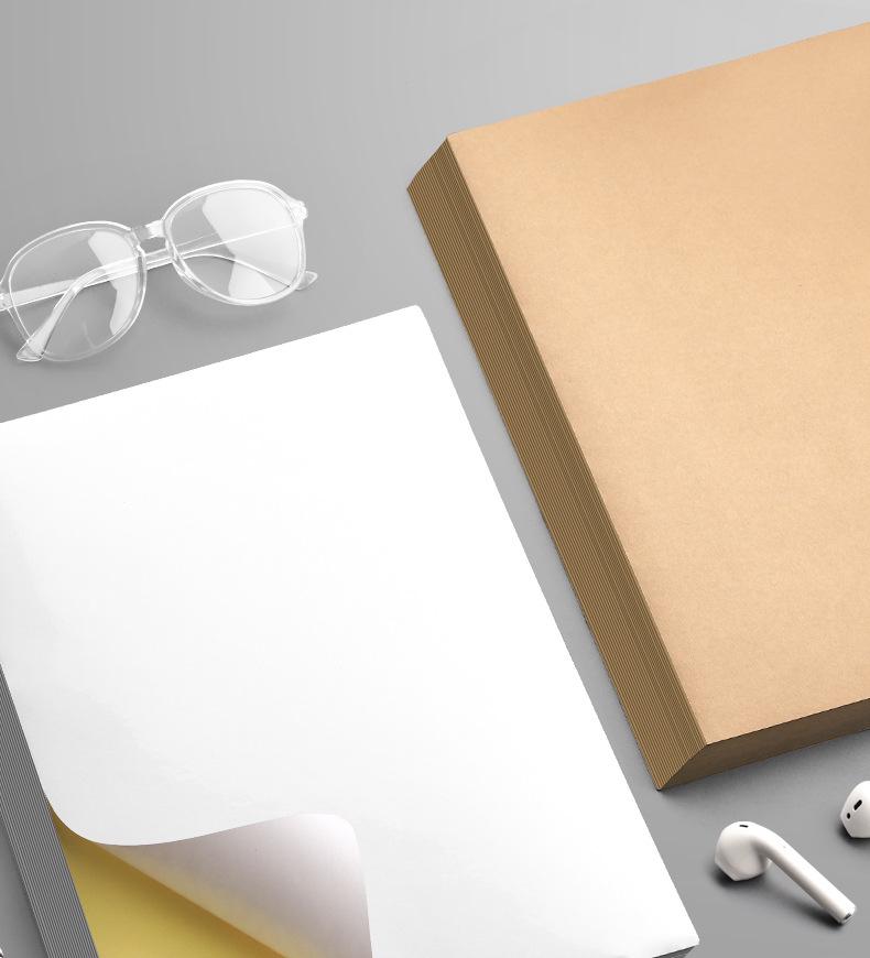 Листы самоклеящихся этикеток формата А4 глянцевые (Упаковка 100 шт.) для лазерных принтеров, нелипкие подповерхностные, пустые наклейки