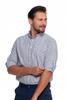 Men's Cotton Shirt Long Sleeve Striped Elegant Classic MORAJ XL PATT 1