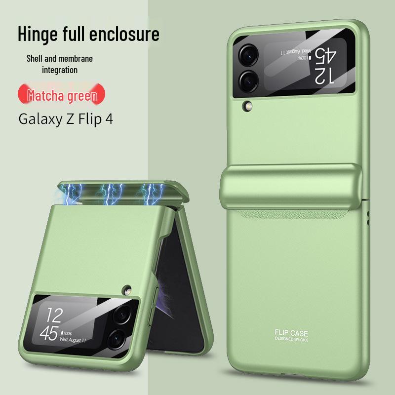 Магнитный матовый жесткий чехол-раскладушка Samsung Z Flip4 - Полное покрытие, Защита при складывании