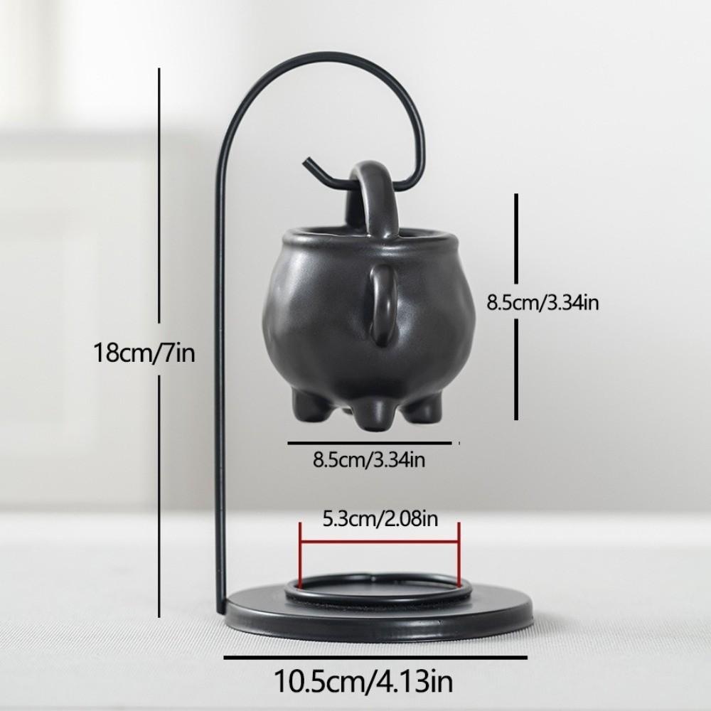 Multi-functional Aromatherapy Burner Decorative Handmade Essential Oil Burner with Iron Hook Ceramic Oil Diffuser Home Decor