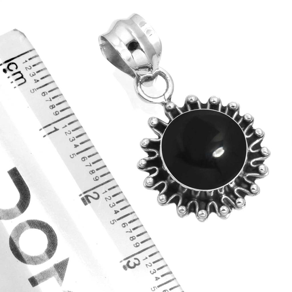 925 Sterling Silver Pendant Women Gemstone Handmade Jewelry Engagement Gift Amber Amethyst Black Onyx Carnelian Garnet Quartz Green Onyx Gold Stone