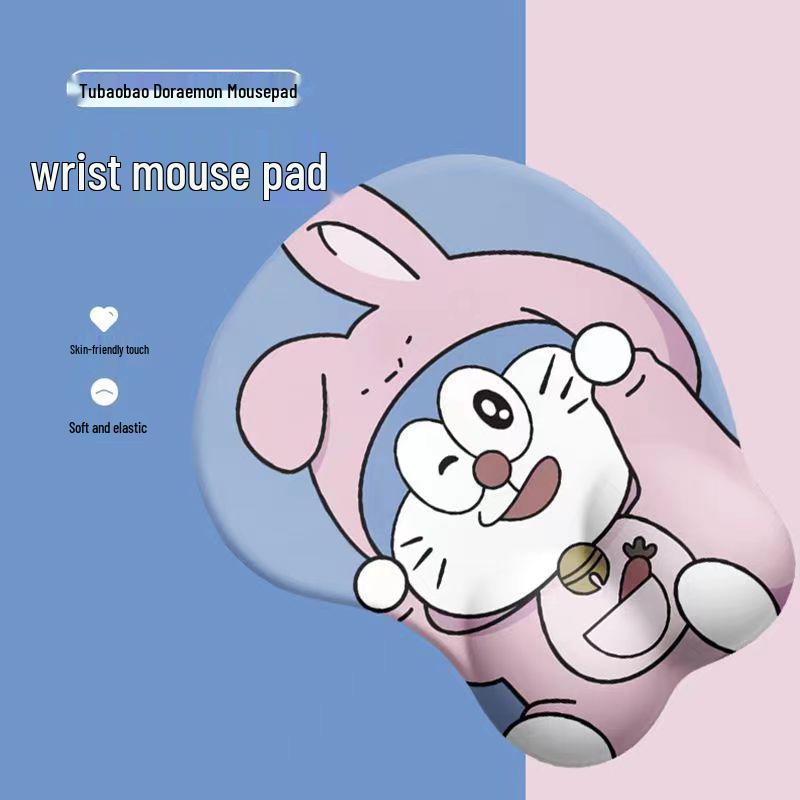 3D Милый Мультяшный Силиконовый Коврик для Мыши с Подставкой для Запястья из Пены с Памятью