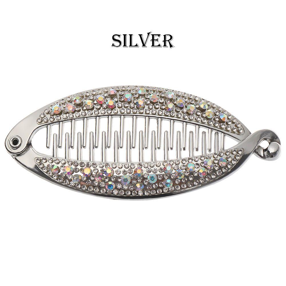 Вертикальные Женские Аксессуары для Волос Заколка-банан Головной убор Заколка для волос в виде хвостика Кристальная заколка для волос