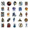 50 Наклеек с граффити Mortal Kombat для DIY Скейтборда и Багажа - Водонепроницаемый и Креативный Игровой Дизайн