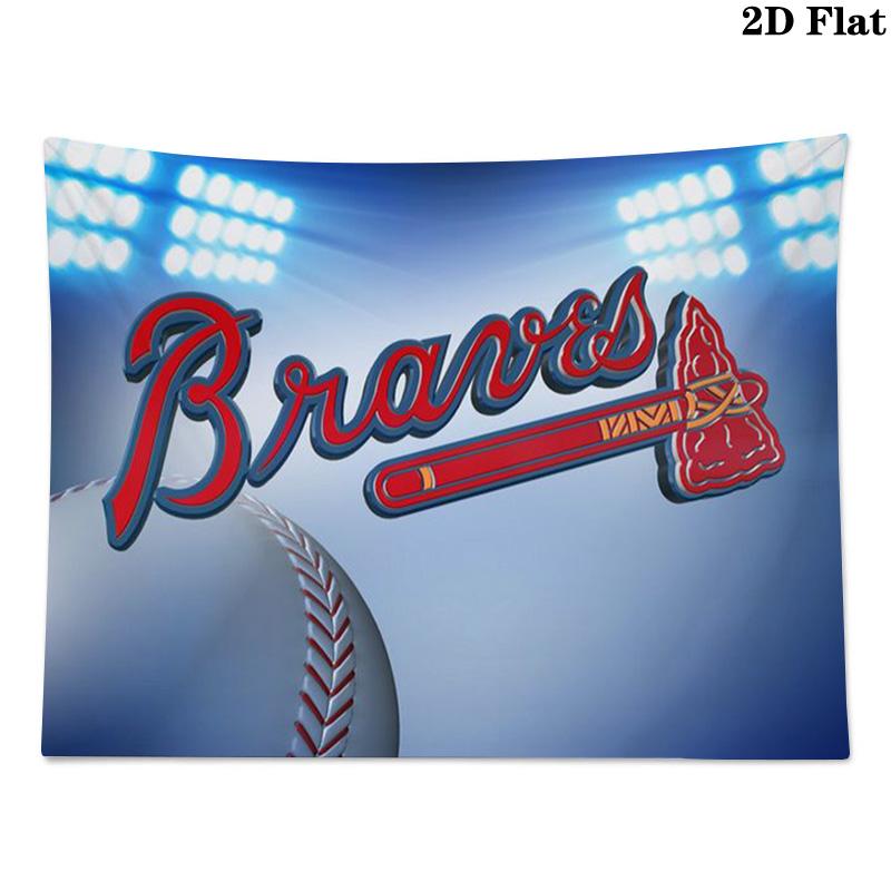 Atlanta Braves Wall Tapestry Aesthetic Wall Hanging Printed Fabric Blanket Decorative Tapestries for Bedroom Living Room Home Decor
