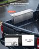 Truck Bed Tool Box, Heavy Duty Aluminum Tool Box with Tread Patterns, Storage Toolbox Chest Organizer with Lock and Key, Ideal for Pickup, Truck Bed,