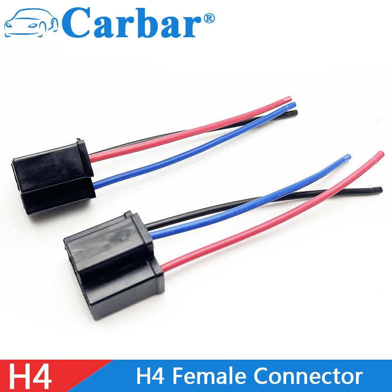 H4 Female Wiring Harness Headlight H4 Headlight Connector Car Truck Boat Marine Headlight Fog Light Retrofit H4 Female Socket