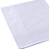 В наличии: Набор из 12 мужских белых handkerchiefs из 100% хлопка 43x43 см - Классические квадратные карманные платки