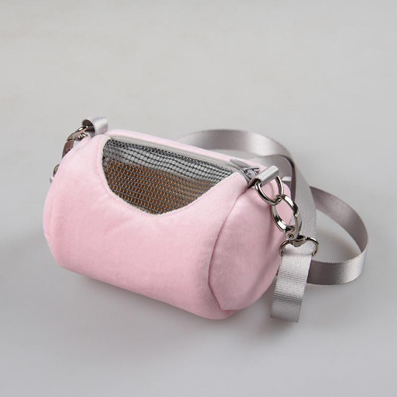 Сумки-переноски для хомяков, сумка через плечо, цилиндрический дизайн, практичная домашняя дорожная портативная клетка с белкой и видимой сеткой для домашних животных