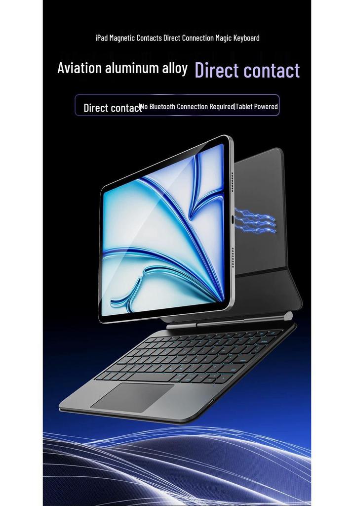 Совместимый чехол-подставка для iPad Magic Keyboard A16 из алюминиевого сплава, Air 11, магнитный Pro11, защитная крышка для планшета 10-го поколения.