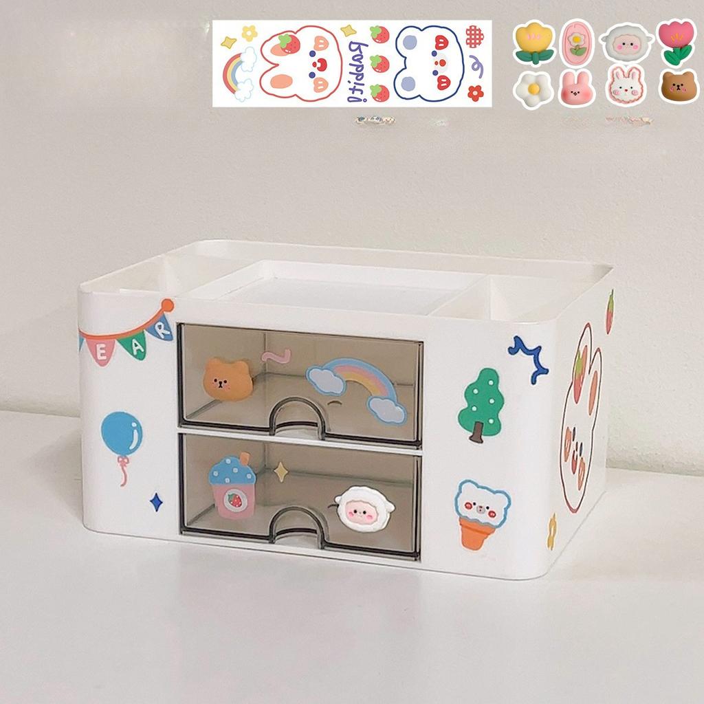 Настольный держатель для ручек, симпатичный, большой емкости, органайзер для ящиков, органайзер для канцелярских принадлежностей для студентов, офисный органайзер для девочек