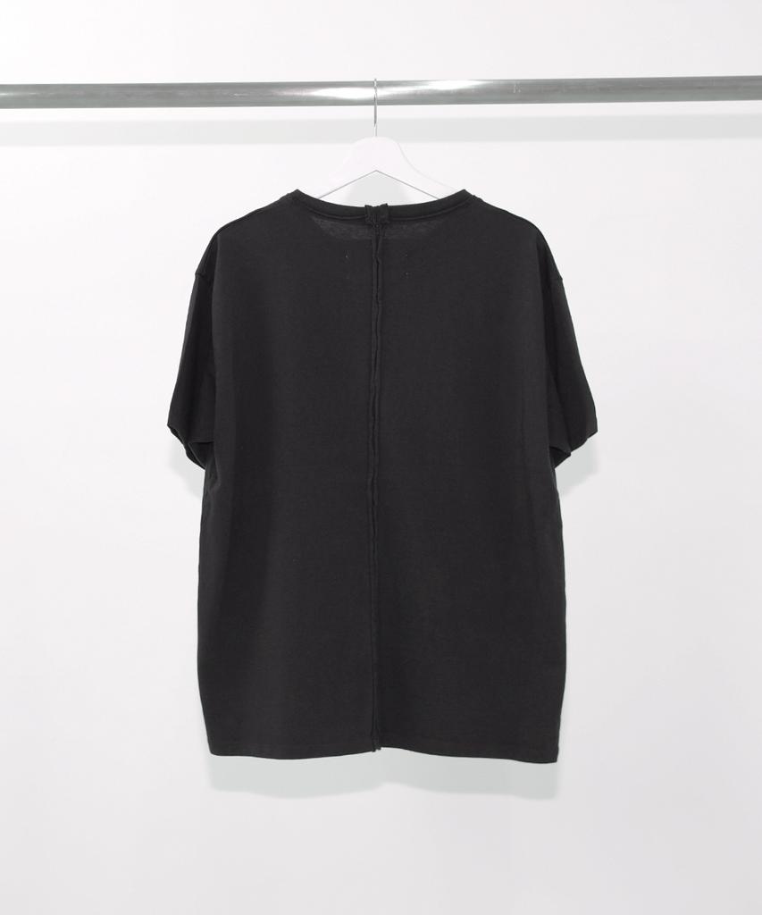 ETCE (База) Стиранная футболка с необработанным краем (черный)