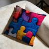 Puzzle Cushion Cover Soft Decorative Pillow Case Suitable for Bedroom Sofa Car Travel Use