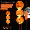 Halloween Pumpkin Lanterns: Hanging Ornaments, String Lights, Paper Lanterns, and Handheld Props for Bar and Kindergarten Decorations.