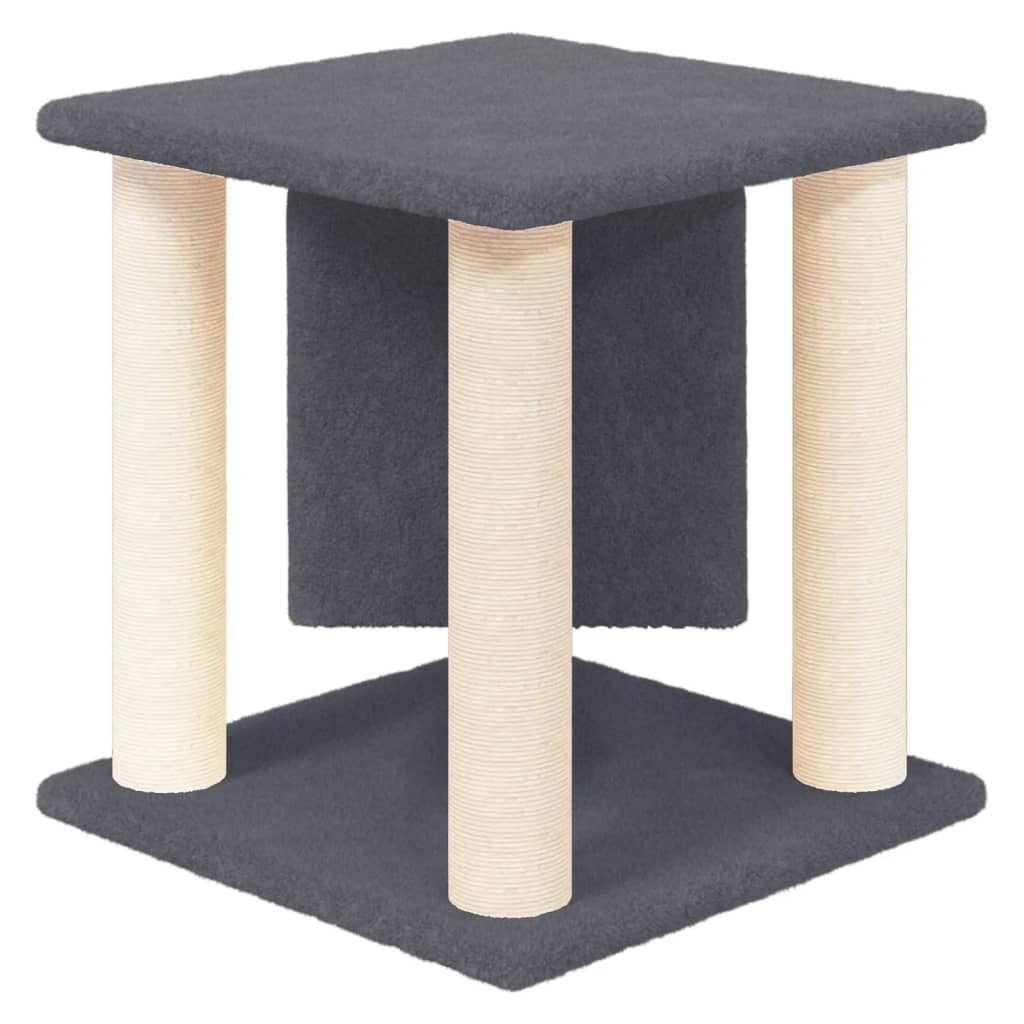 Cat Tree with Sisal Scratching Posts Dark Gray 37 cm