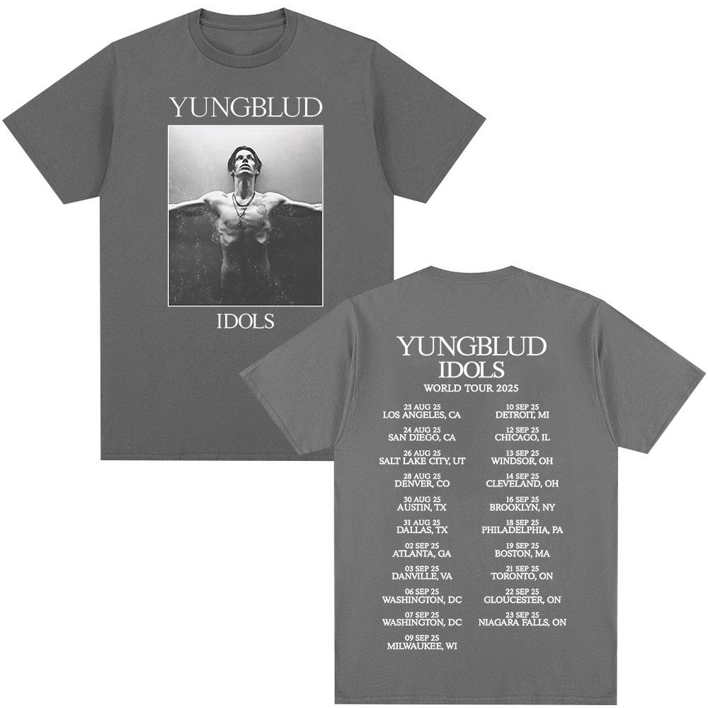 Yungblud IDOLS Album Tour T Shirts Fan Gifts Unisexs Women Clothing Hip Hop Short Sleeve Tshirts Oversized Summer Cotton Tshirt