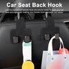 Car Seat Back Double Hooks Universal Hidden Multifunctional Headrest Hooks Strong Load-bearing Easy To Install Car Auto Storage Hanger
