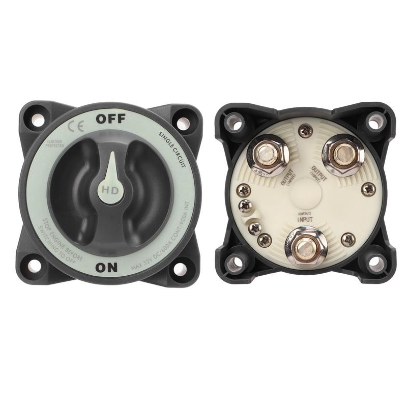 Battery Heavy Duty Battery Isolator ulating Shell IP66 Waterproof 3 Copper Studs for RV Marine Boat