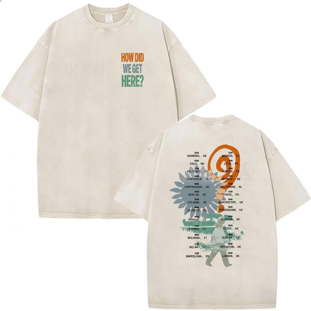 Vintage Washed Louis Tomlinson How Did We Get Here Tour 2026 New T Shirt Men Women Harajuku Fashion Oversized Tshirt Streetwear