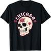 Хэллоуинская футболка Chicago Bulls с цветочным черепом