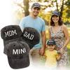 Стиранные хлопковые кепки DAD MOM MINI с вышивкой, регулируемые, винтажные, для родителей, унисекс, бейсболки, для отдыха, дышащие, спортивные козырьки, кепка