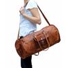 Bag Leather Walk Duffle Travel Men Luggage Gym Vintage Genuine Weekend Overnight