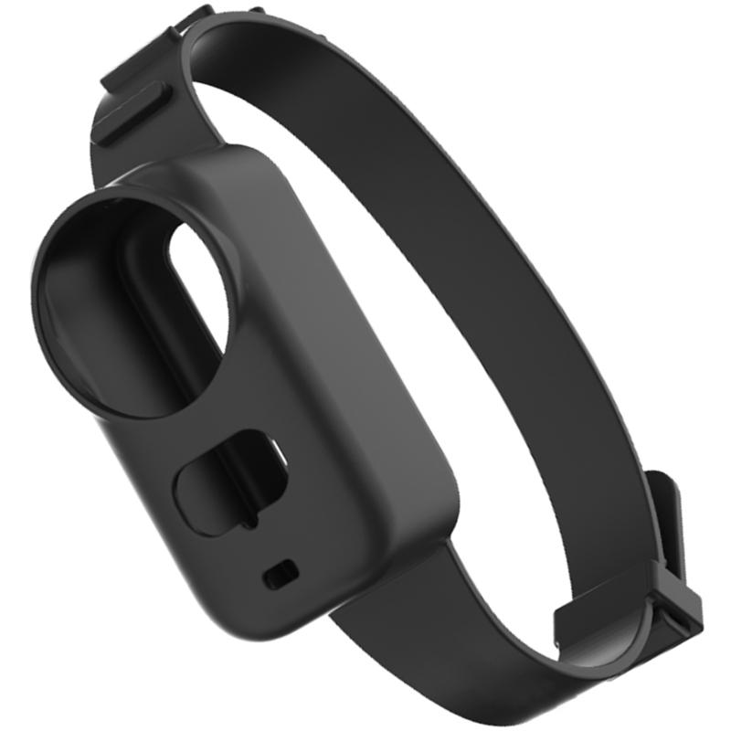 Гибкий силиконовый защитный ремешок-чехол-рукав для крепления экшн-камеры с противоскользящим дизайном и креплением на запястье