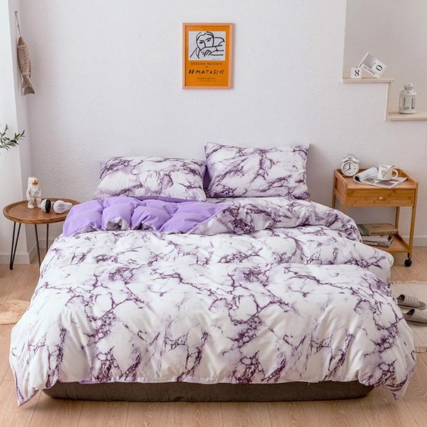 6 цветов, комплект пододеяльников с подушкой, пододеяльник с мраморным принтом, одинарный, двойной, полный комплект постельного белья размера «queen-size», на молнии