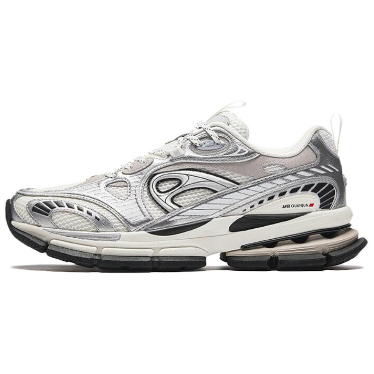 Новые кроссовки Anta Champion Series AG-G01 с низким верхом, устойчивые к скольжению, мужские, бело-серебристые, 112438805A-2