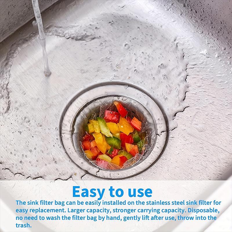 100 шт./200 шт. Полиэстеровый фильтр Хорошая прочность Сетчатый фильтр для раковины Кухонный фильтр для раковины Высокая грузоподъемность