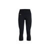 Under Armour UA Motion Elastic Mid-Waist Fitted Seven-Point Sports Pants Women Pants Black 1383609-001