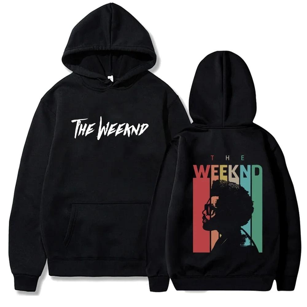 Флисовые толстовки Weeknd Повседневные свободные худи Оверсайз худи The Weeknd Уличная одежда Лонгслив Унисекс С принтом