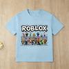 Новая детская футболка Roblox с персонажем, для мальчиков и девочек, с коротким рукавом, хлопковый топ, повседневная футболка для фанатов игр, для летнего образа, подарок на день рождения