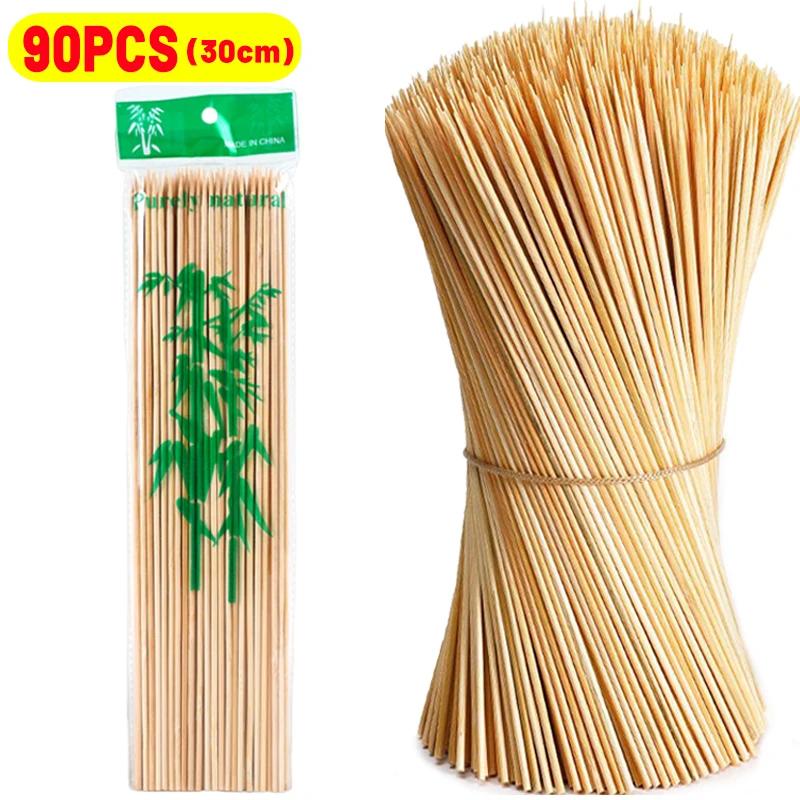 15/20/25/30 см бамбуковые шпажки палочки пищевая бамбуковая палочка одноразовая натуральное дерево длинная палочка для кухни барбекю фрукты жареные