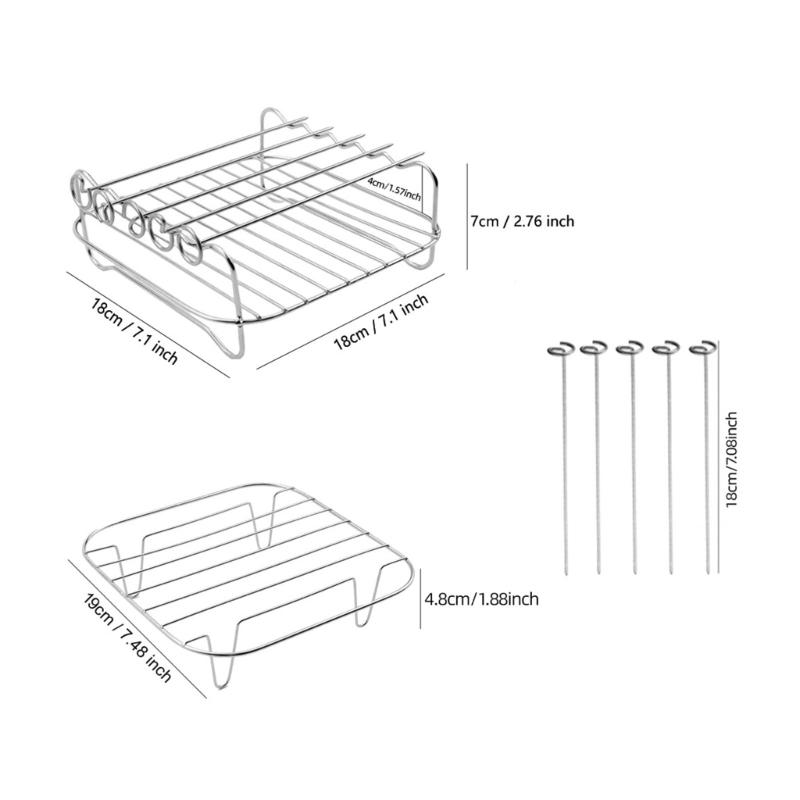 Подставки для аэрофритюрниц Металлическая решетка для гриля Силиконовые поддоны для аэрофритюрниц Силиконовые разделители Подставки из силикона Корзина Идеально подходит для аэрофритюрниц