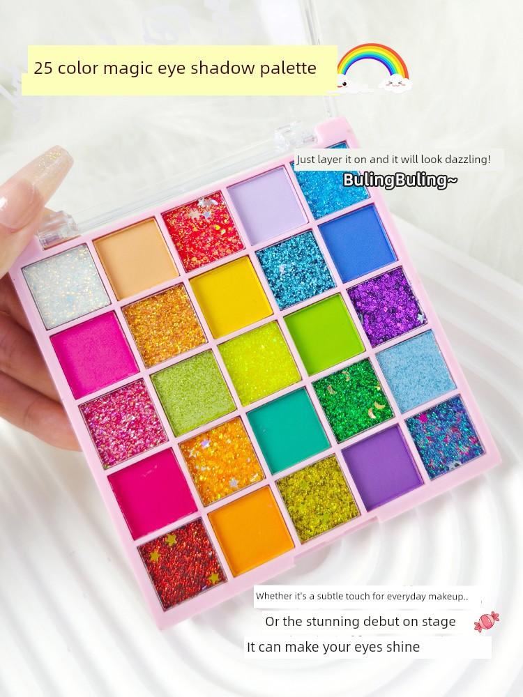 Special Glitter Eyeshadow Palette for Makeup, Super Shiny, Genuine, Washable, Multi-Color, Magic Colors for Girls, Pearlescent and Matte