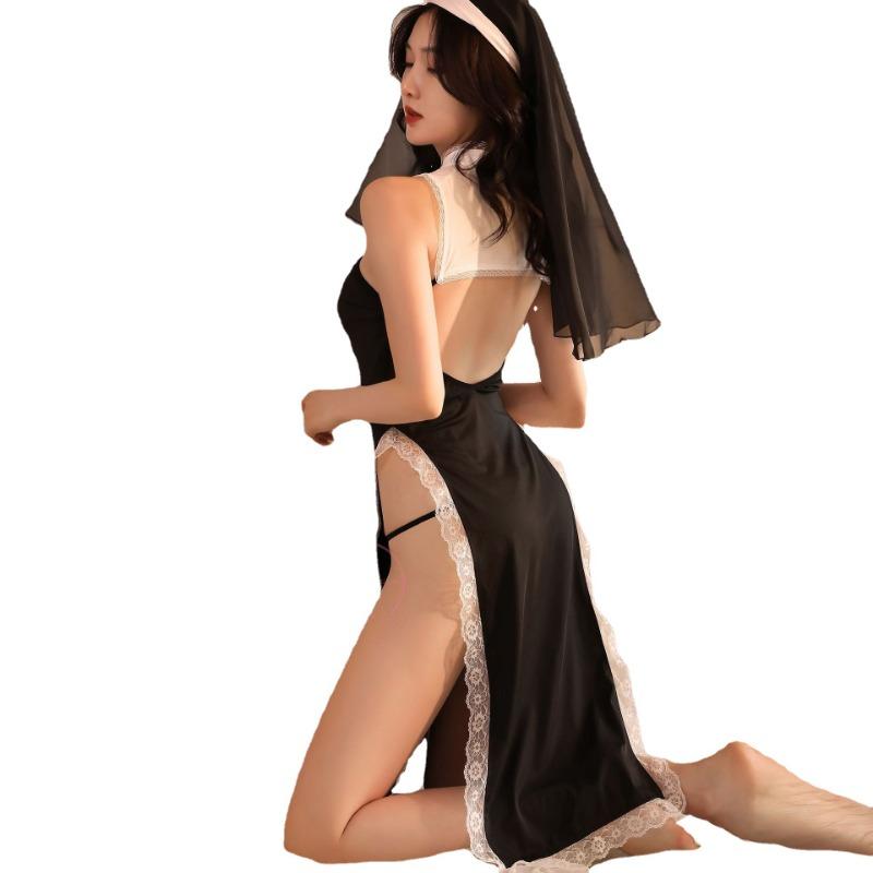 Sex lingerie sexy seduction nun cosplay pure desire uniform female passion nightclub outfit