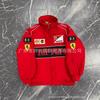 Embroidered F1 Racing Jacket Cotton Padded Winter Motorcycle Riding Men Women