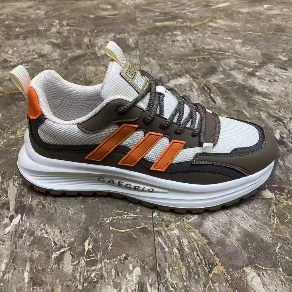 Весенние сетчатые туфли для пап, новые модные универсальные повседневные спортивные туфли на платформе, мужская корейская версия, удобная и дышащая обувь