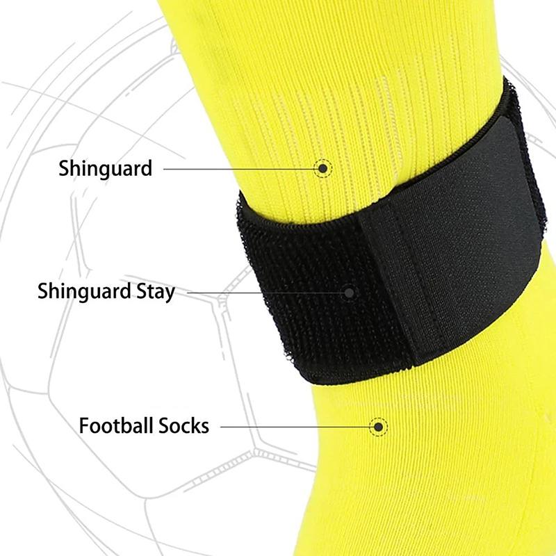 1Pair Soccer Shin Guard Strap Soccer Shin Guard Fixed Bandage Tape Fastener Shinguard Adjustable Elastic Sports Strap