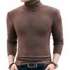 Men Turtleneck Top Long Sleeve Base Shirt Slim Fit Pullover Casual Warm Tee for Fall Winter Daily Wear Home Office